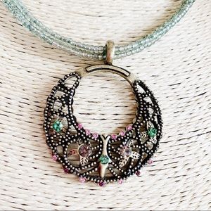 Lia Sophia Intricacy Green Beaded Boho Necklace